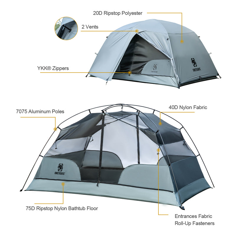OneTigris Cosmitto Backpacking Tent 自立營 (Wolf Gray)