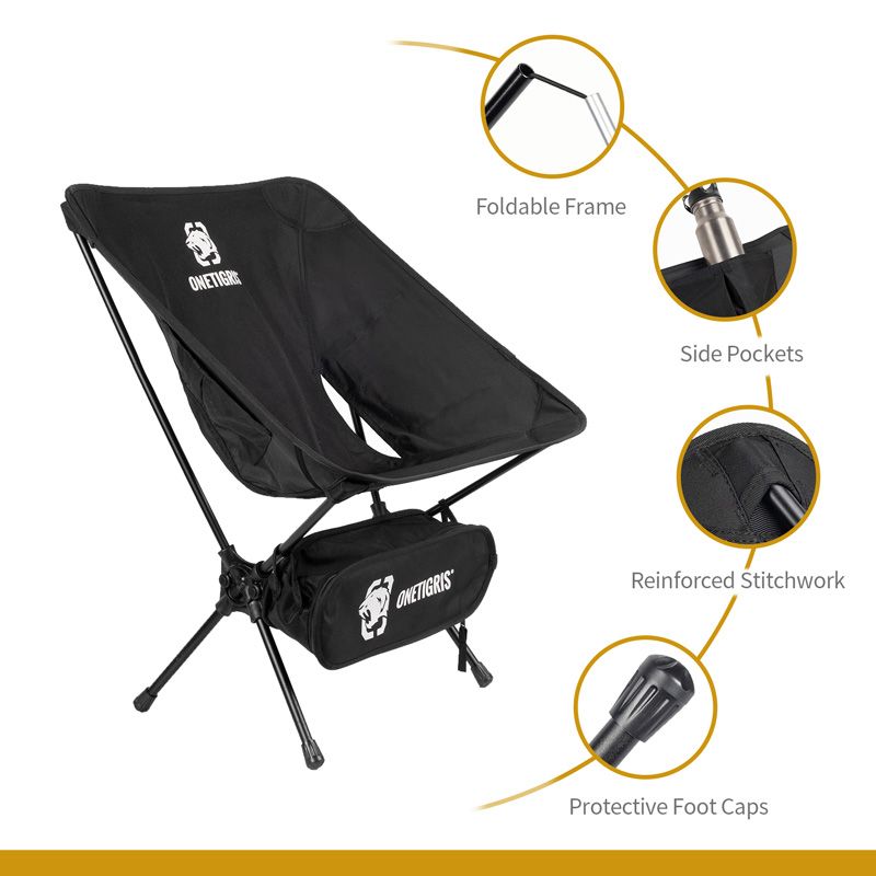OneTigris Promenade Camping Chair 02 露營摺椅 (黑色)